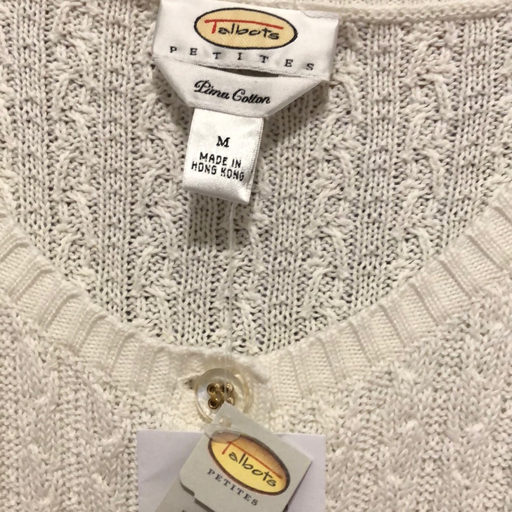 Talbots NWT Three Button Ribbed Cardigan - PM - Picture 2 of 3